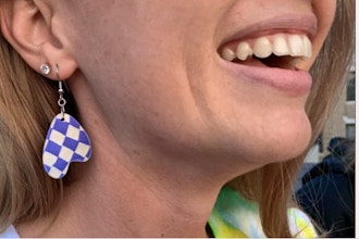 Jewelry: Polymer Clay Checkerboard Earrings